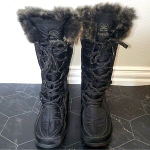 Kamik Snow boots faux fur black sz 6